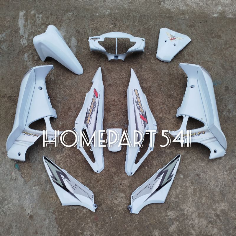 BODY HALUS SUPRA X 125 OLD SUPRA 125 LAMA PUTIH SET STRIPING WAVE