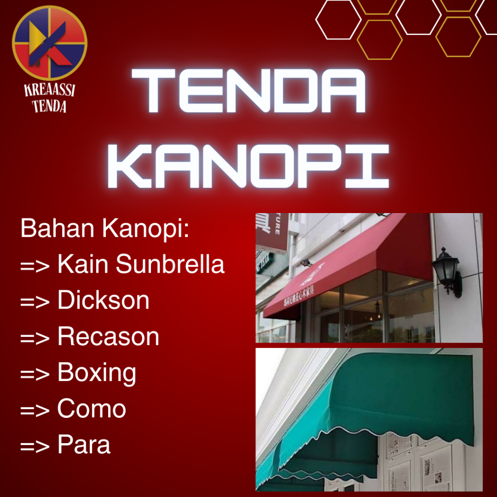 KAIN KANOPI TENDA MODERN ATAP RUMAH, CAFE, TOKO, DLL TENDA KANOPI AWET DAN BERKUALITAS ANTI AIR (WAT