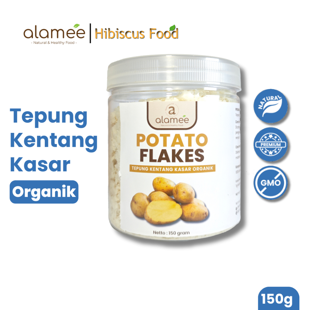 

ALAMEE Tepung Kentang Serpih Potato Flakes Premium Tepung Kentang Kasar PREMIUM 150gr fresh and natural