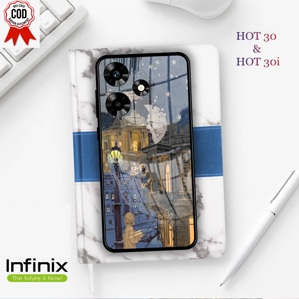 Softcase Kaca INFINIX HOT 30 & 30i  - Case Handphone INFINIX HOT 30 & 30i [T131]