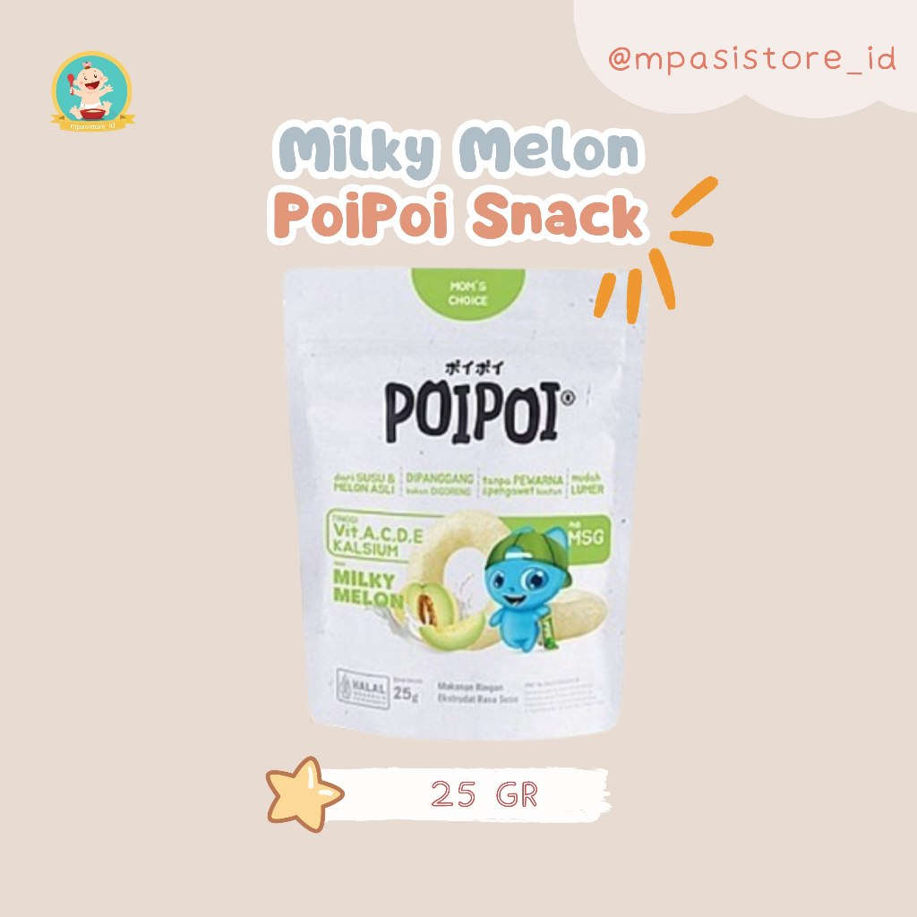 

Poipoi Snack - Milky Melon 25Grm