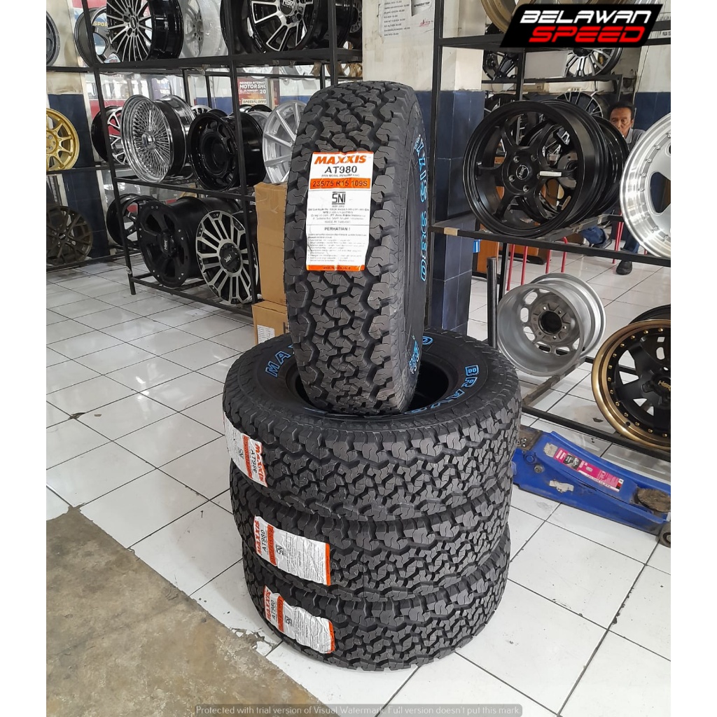 BAN MOBIL MAXXIS 235 75 R15 THAILAND LIST PUTIH RING 15 AT980 BRAVO-SIAP KIRIM