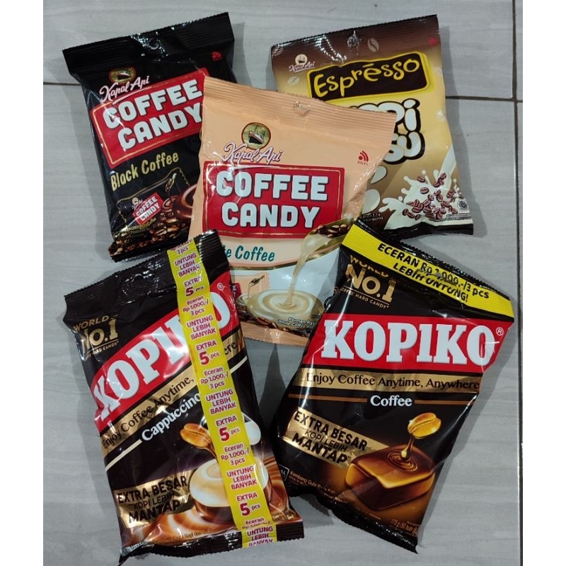 

aneka permen kopi, alpenliebe, ting-ting