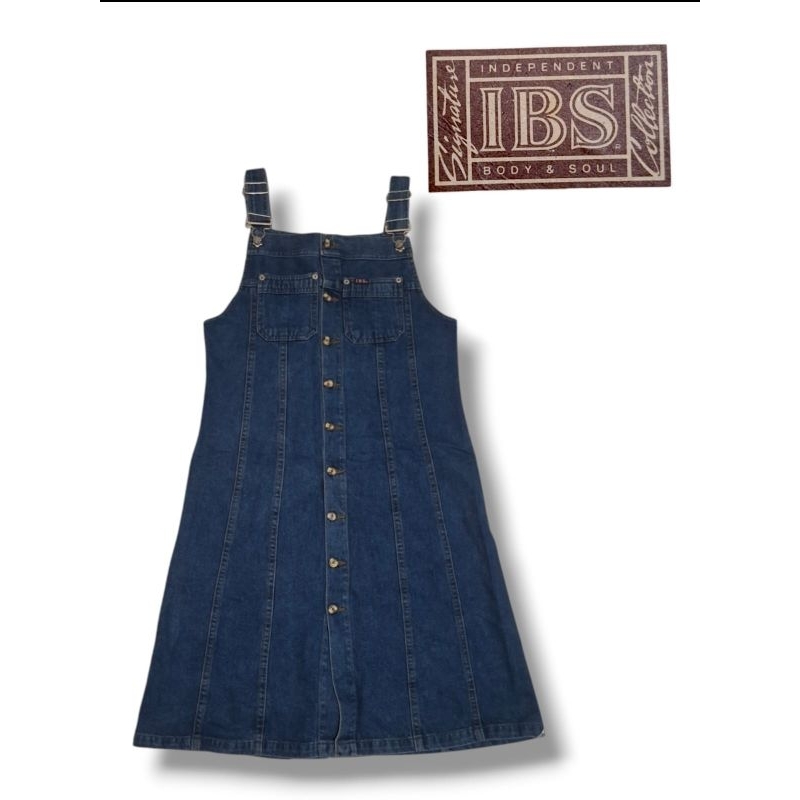 Dress overall jeans brand IBS sisa eksport |new