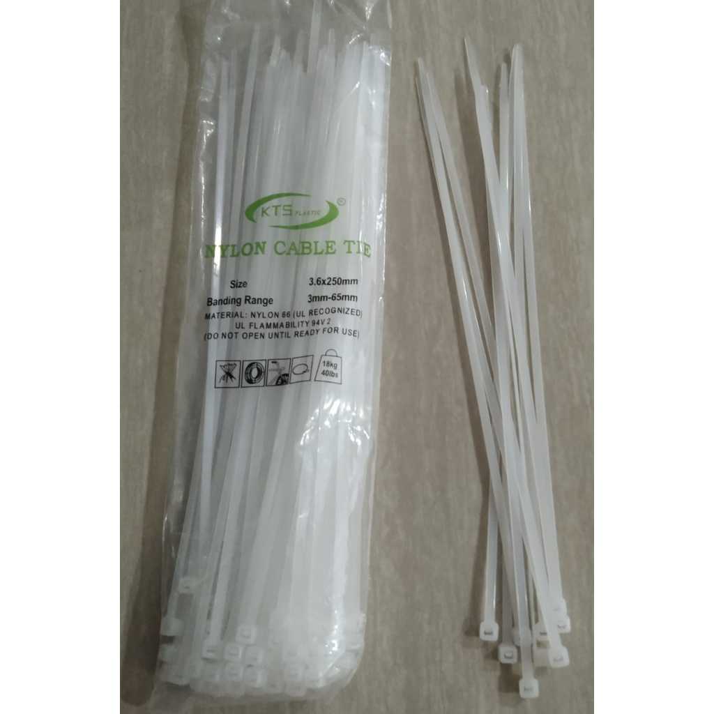 

Kabel ties 3.6x250mm Warna Putih Jual Perpcs