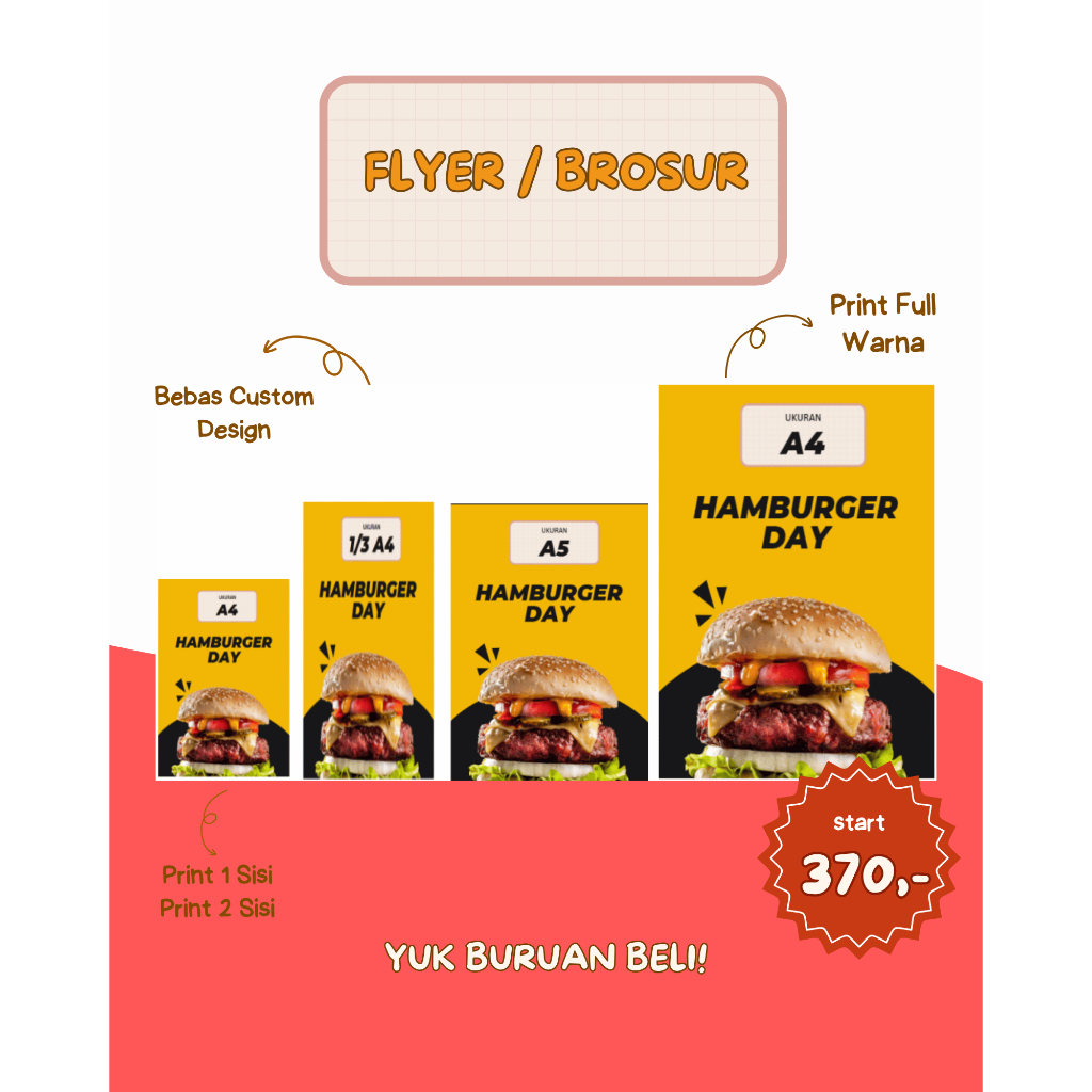 

PRINT BROSUR MURAH / CETAK 1 SISI DAN 2 SISI / CETAK BROSUR MURAH UKURAN A5 / UKURAN A6 / UKURAN 1/3 A4 / CETAK FLAYER