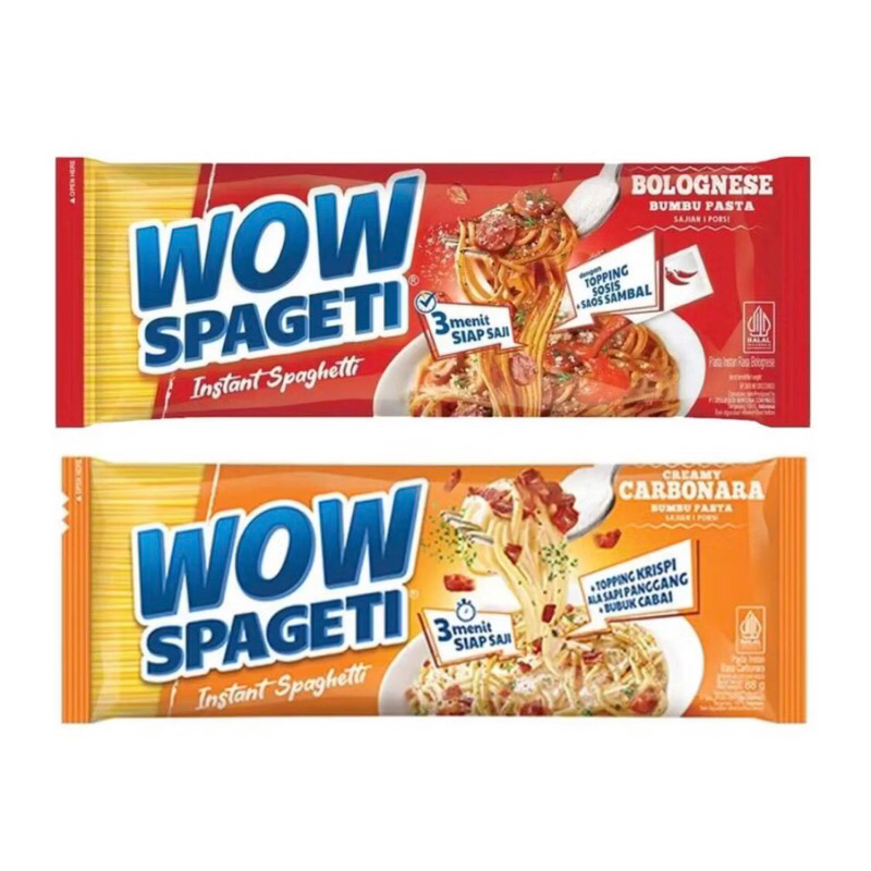 

WoW Spageti Creamy Carbonara Wow Spageti Meaty Bolognese