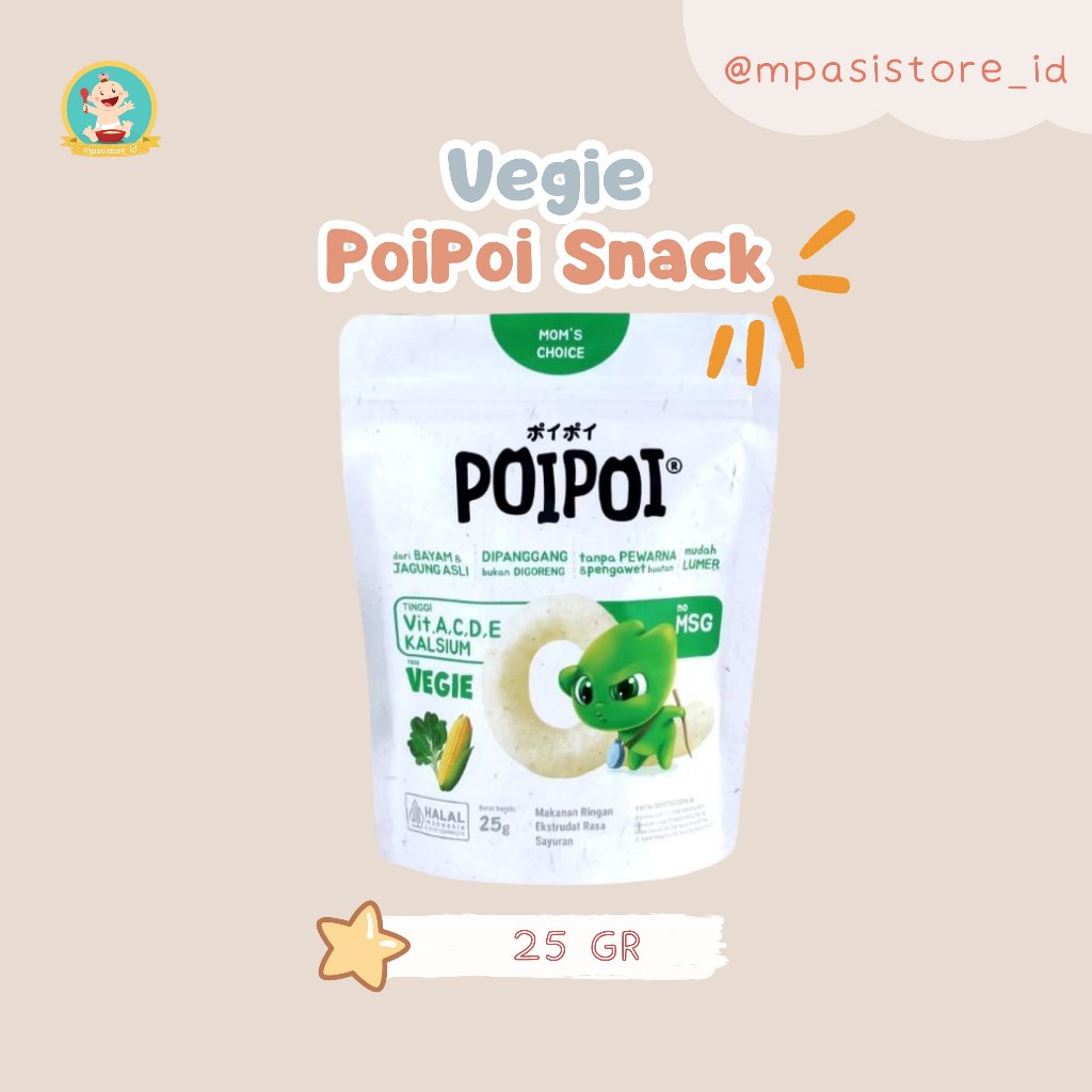 

Poipoi Snack - Vegie 25Grm