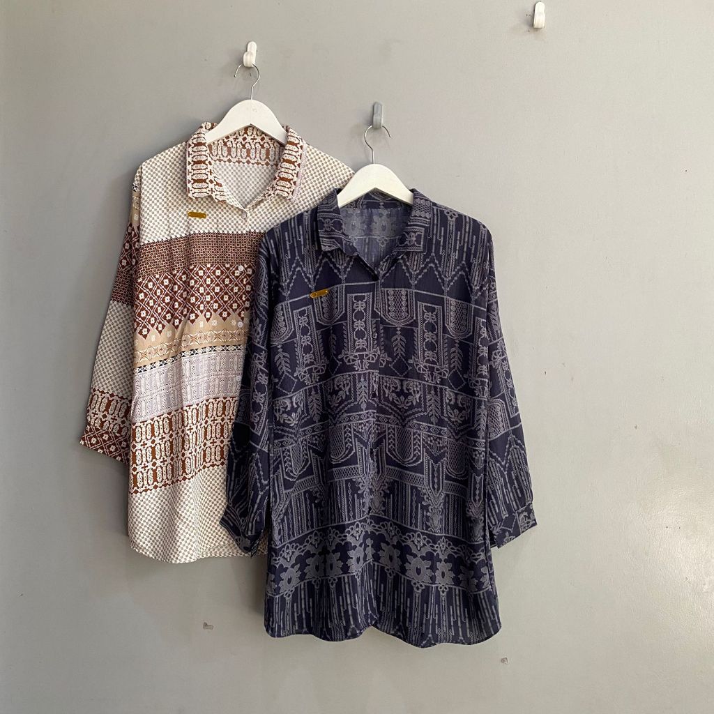 Tunik Narra Crinkle Motif Atasan Wanita Terbaru Tunik Motif Tunik Wanita