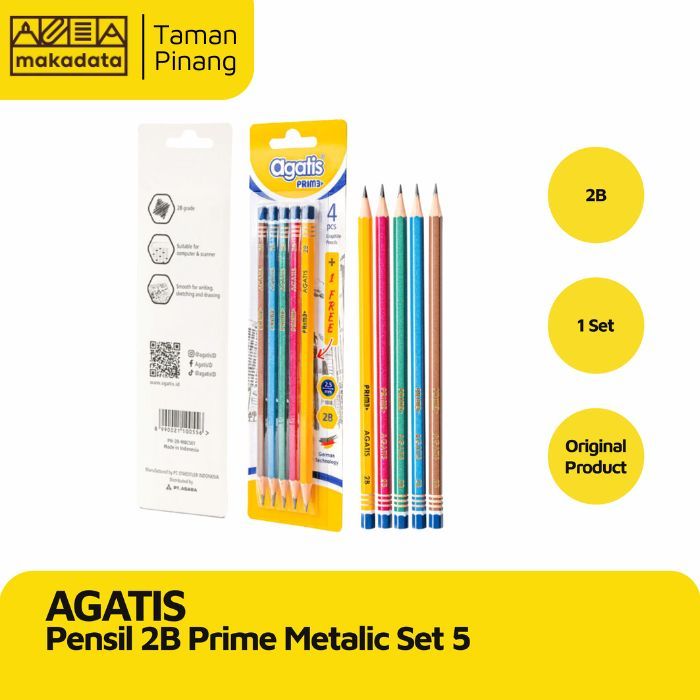 

AGATIS PENCIL / PENSIL 2B NEOPEX METALIC AGATIS SET 5 (1 SET)