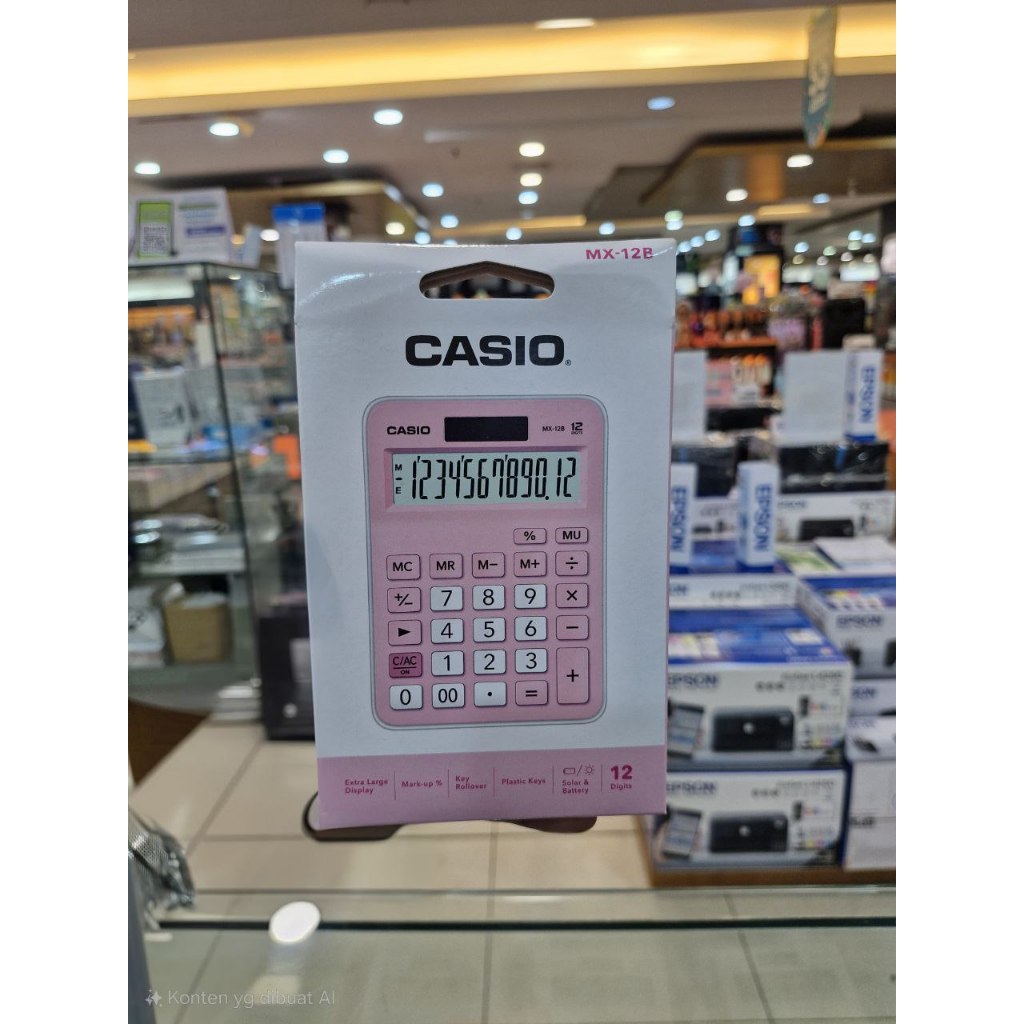 

Gramedia Karawaci - Xcom - Casio Kalkulator Mx-12 B Pink