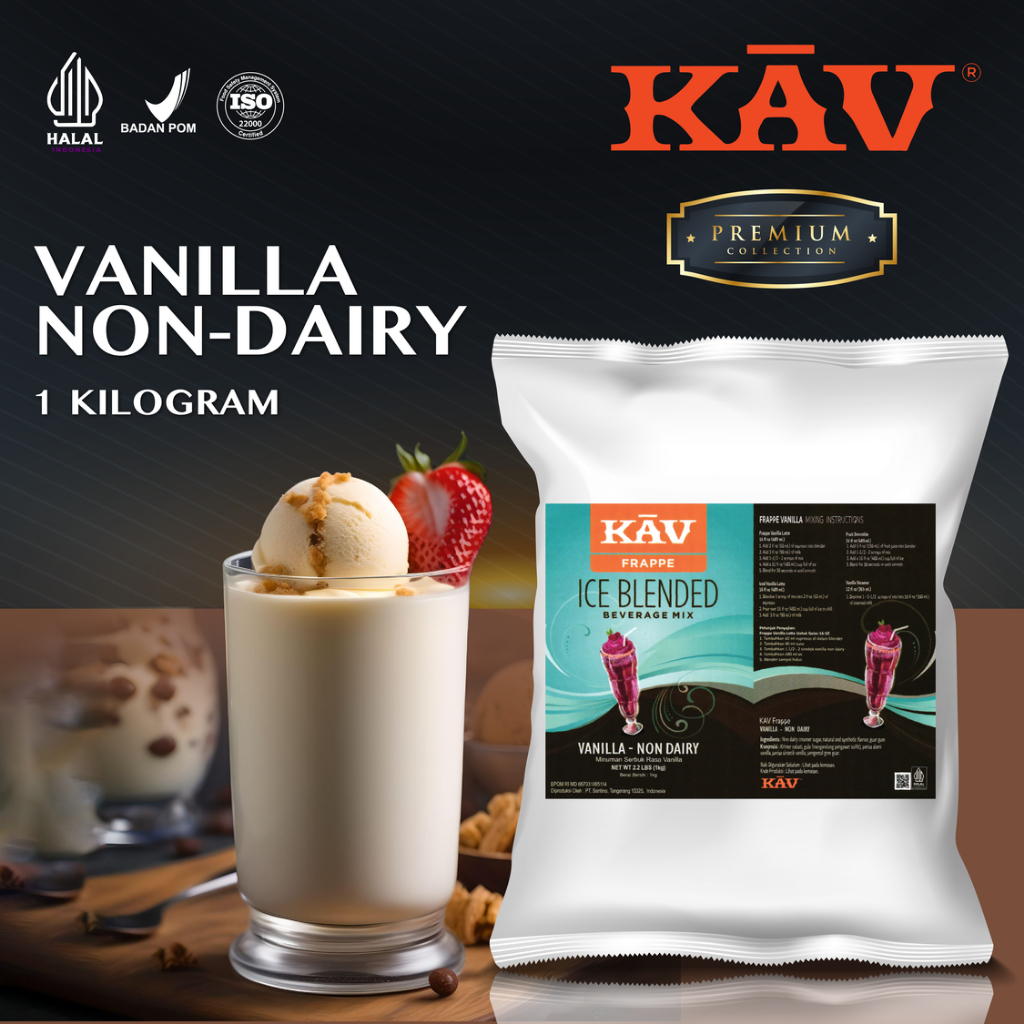 

Kav Powder Drink Vanilla - Bubuk Minuman Frappe Vanila Premium 1 Kg