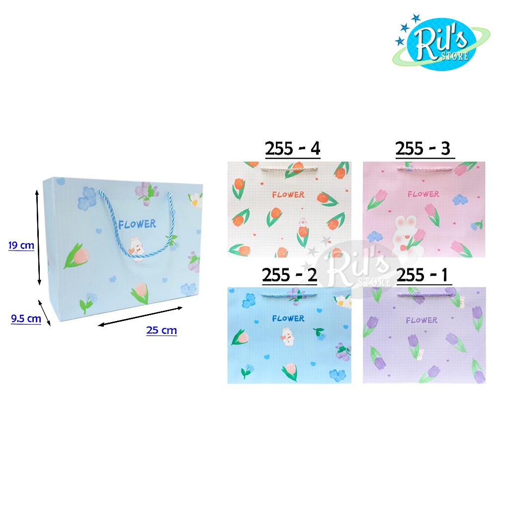 

RB PAPERBAG GLOSSY PREMIUM KECIL LEBAR - 25x19x9,5 CM - PAPERBAG PARTY - KADO - PB KECIL LEBAR