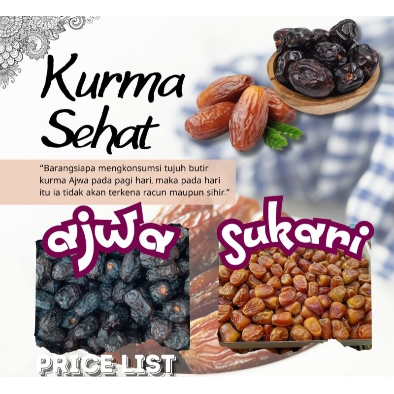 

Kurma Sukari Kurma Raja 3 kg Lembut Manis Legit Premium