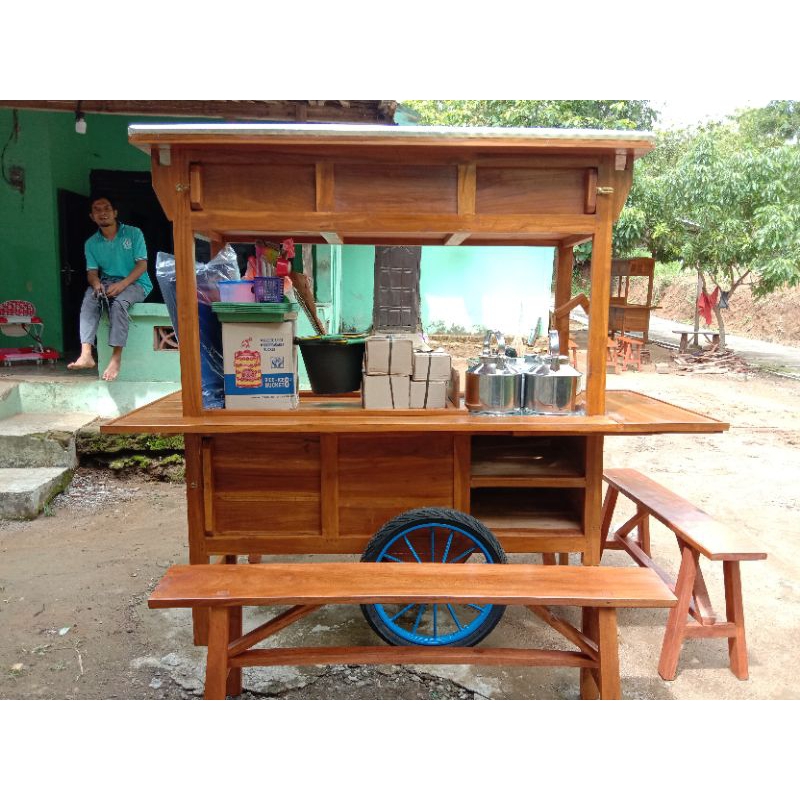 Gerobak Angkringan Kayu Jati