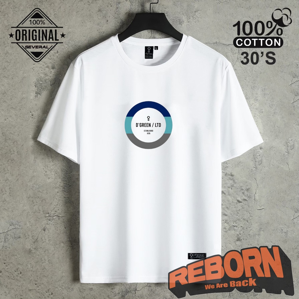 D`GREEN Tshirt Putih Original Pria Kain Katun / Kaos Greenlight Original/ Baju Kaos terbaru terlaris