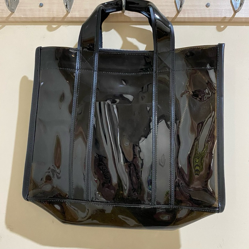 (PRELOVED) Tas PVC Transparant Black