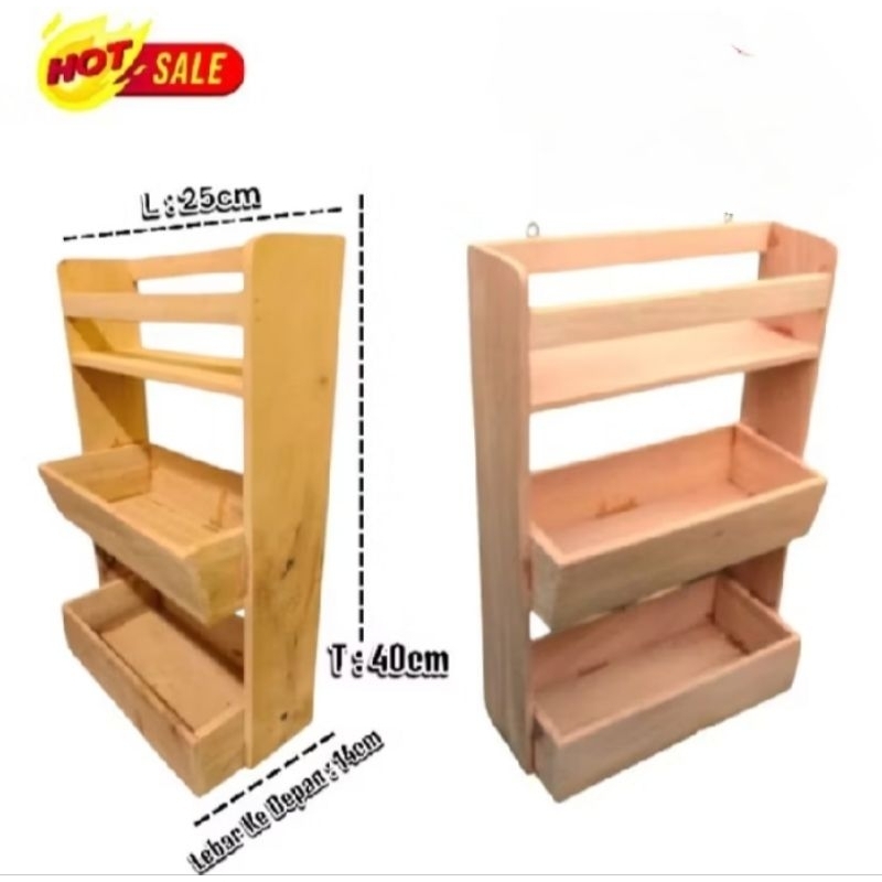 Rak bawang 3 susun/tempat penyimpanan bawang dan bumbu dapur