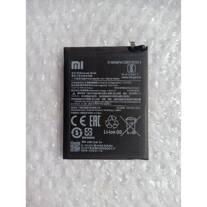 Baterai XIAOMI REDMI NOTE 8 BN46 original copotan tested