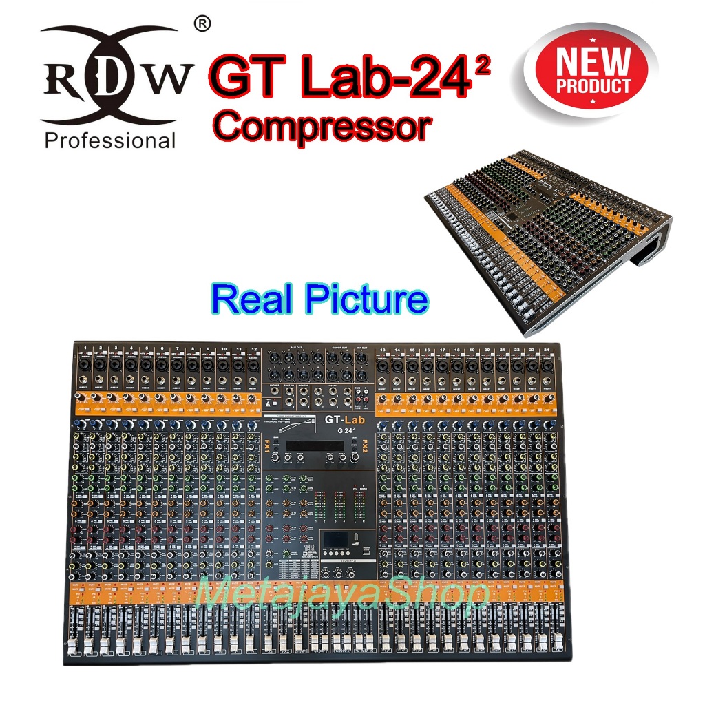Mixer Analog RDW GT Lab 24 - G24  -  G 24 + Compressor  PLUS FX 2 - 24 Channel
