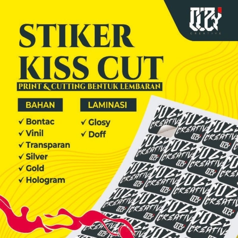 

Stiker Kiss Cut Print & Cutting Bentuk Lembangan