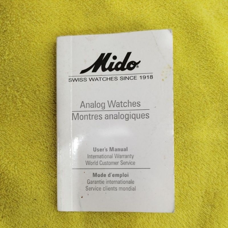 buku garansi manual booklet jam tangan mido
