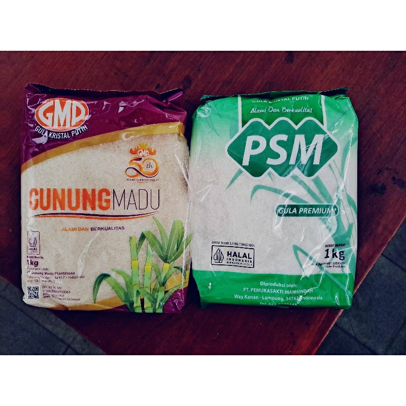 

GULA KRITAL MERK PSM DAN GUNUNG MADU