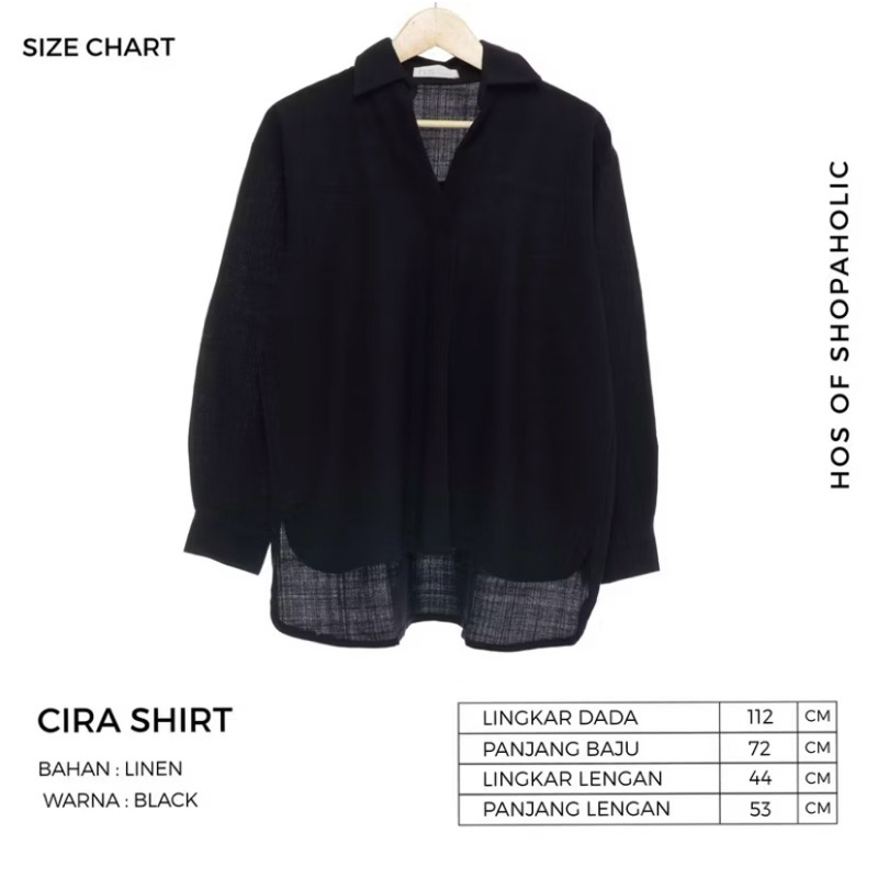 blouse linen hitam preloved