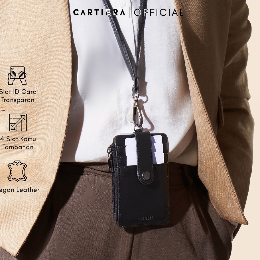 

Cod Cartiera Vex Lanyard ID Card Name Tag Kalung Pria Wanita Kulit Praktis Premium