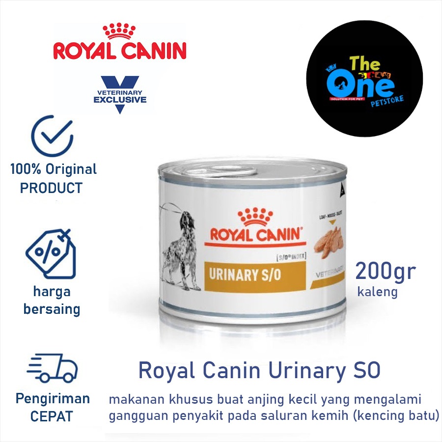 Royal Canin Urinary S/O Dog Kaleng 200gr - makanan basah anjing