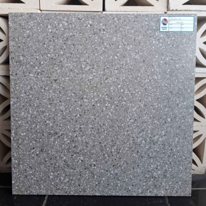Granit Lantai 60x60 Kw1 Arna Arcadia Grey Terrazo Matt