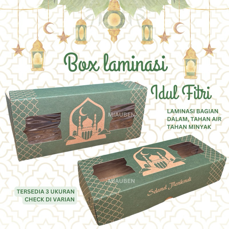 

Isi 5 pcs box brownies kotak kue edisi lebaran