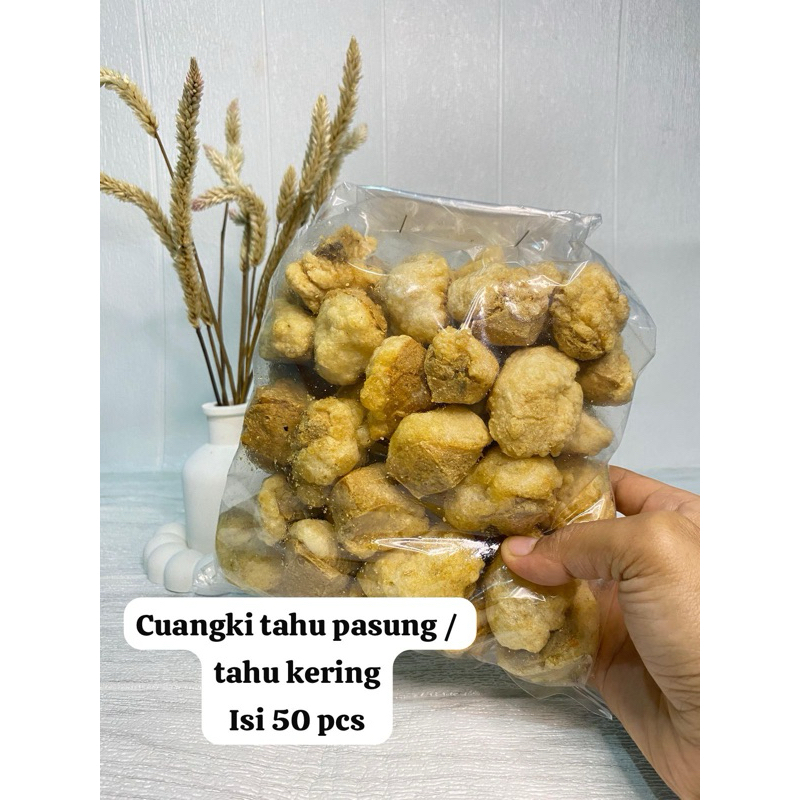 

50 pcs cuangki tahu kering topping pelengkap baso aci seblak cuangki tahu pasung