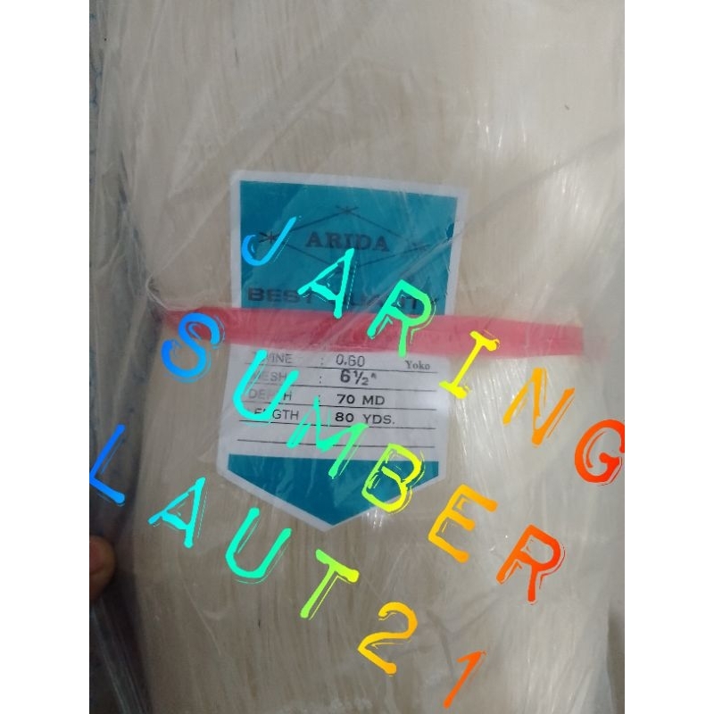 jaring ikan ARIDA 6½ INCH 0.60 70MD/80YDS YOKO JARING ARIDA JARING IKAN BESAR