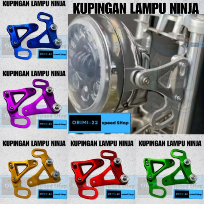 Breket breket bracket lampu ninja ss ninja r kupingan lampu depan ninja ss ninja r cnc