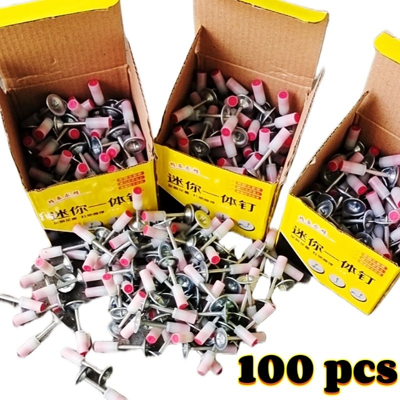 100 pcs steels nails gun rivet tools paku pistol gun