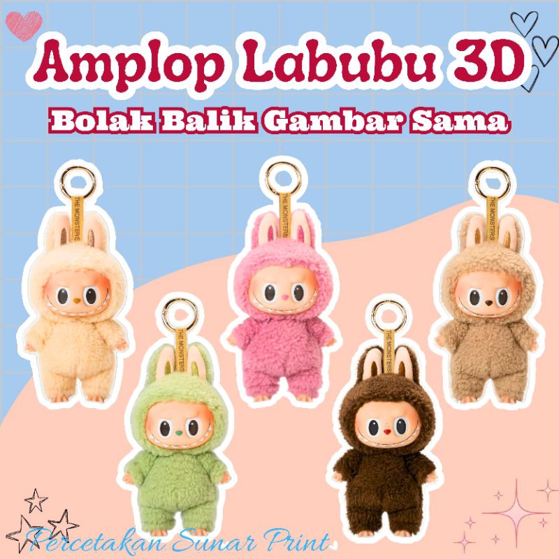

READY! 5 Pcs Amplop Lebaran 3D LABUBU