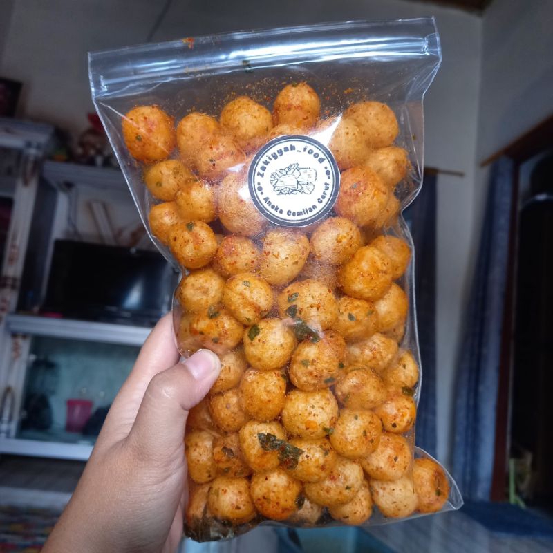 

CIMOL PEDAS AROMA DAUN JERUK 250gr,cemilan kering