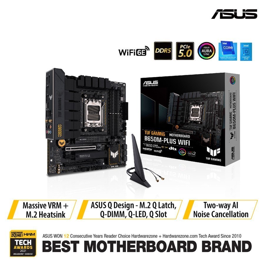 ASUS TUF GAMING B650M-PLUS WIFI SOCKET AM5 MOTHERBOARD AMD / B650M