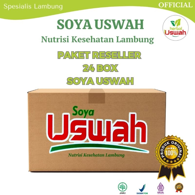 SOYA USWAH - Paket Reseller 24 Box Solusi Atasi Sakit Maag GERD Asam Lambung Tukak Lambung Iritasi R