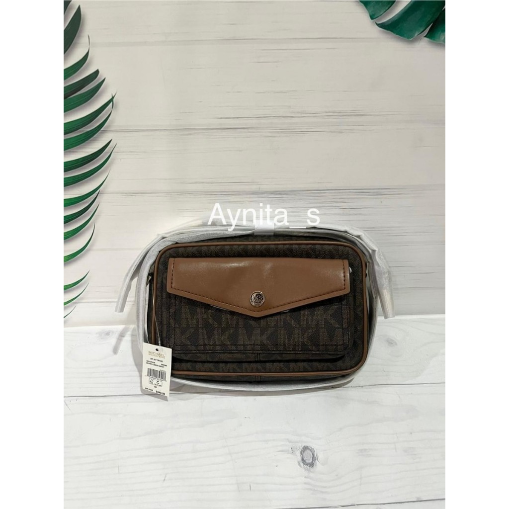 MK MD Camera Crossbody Jet Set Travel Brown