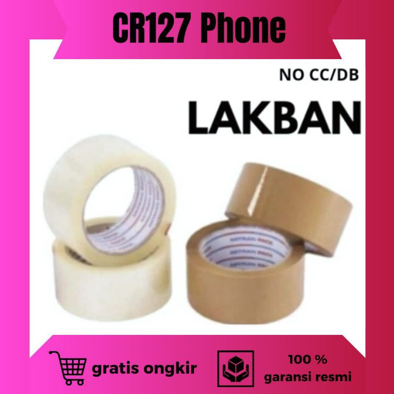 

Lakban bening- Lakban coklat ekonomis 45mmx 90 yard