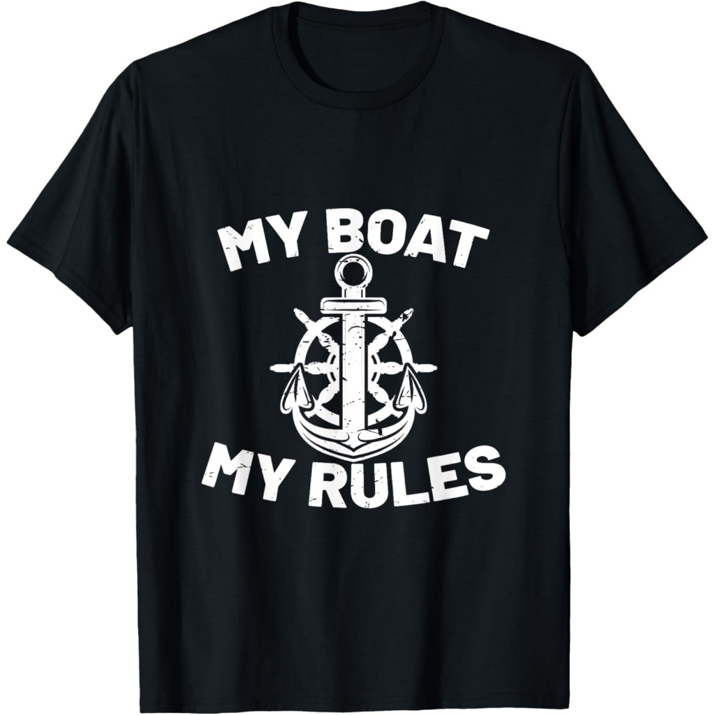 Perahuku Aturanku - Kaos Hadiah Kapten Kapal Pesiar yang Lucu