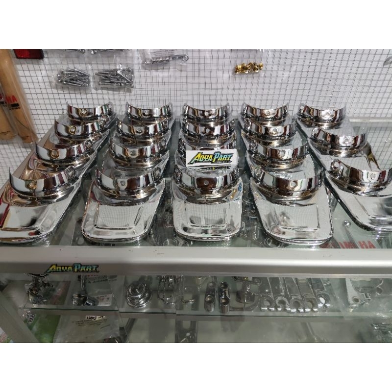 Kepet lumpur Alas lumpur belakang RX-KING chrome celup kilat