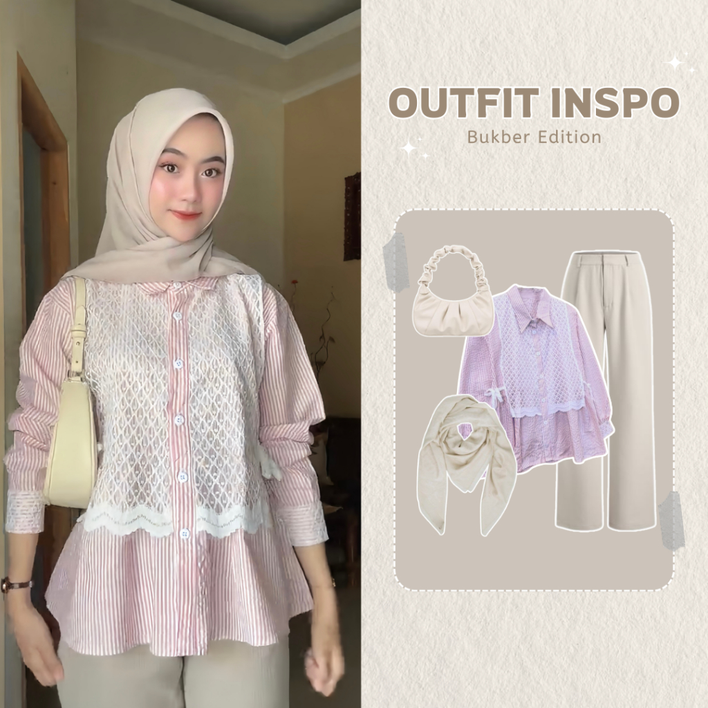 Alura One Set 3in1 Setelan Remaja Kekinian Ramadhan Edition Outfit Bukber Ngabuburit Nongki - AA371