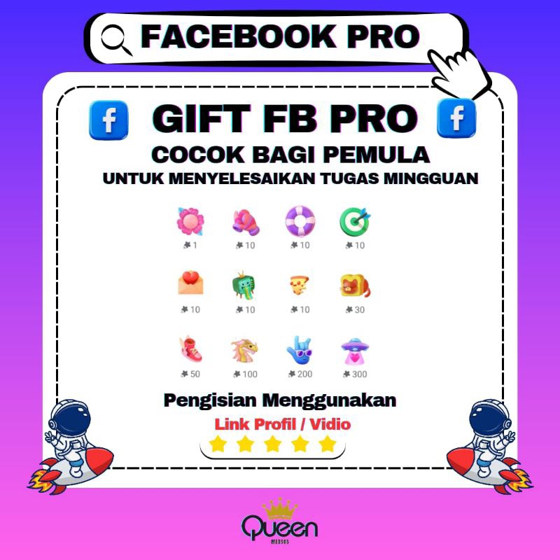Gift Bintang Facebook Pro Termurah