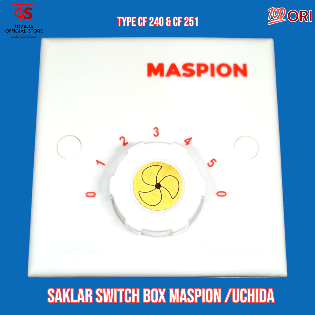 Saklar Switch Kipas Angin MASPION UCHIDA CF240 - CF251 - Box Saklar Putar Ceeling Fan UCHIDA MASPION