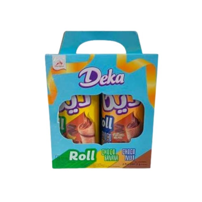 

Deka Wafer Roll Choco Nut Choco Banana 87,5 gr x 2pcs Tin Gift Box Wafers Edisi Hampers Lebaran Termurah