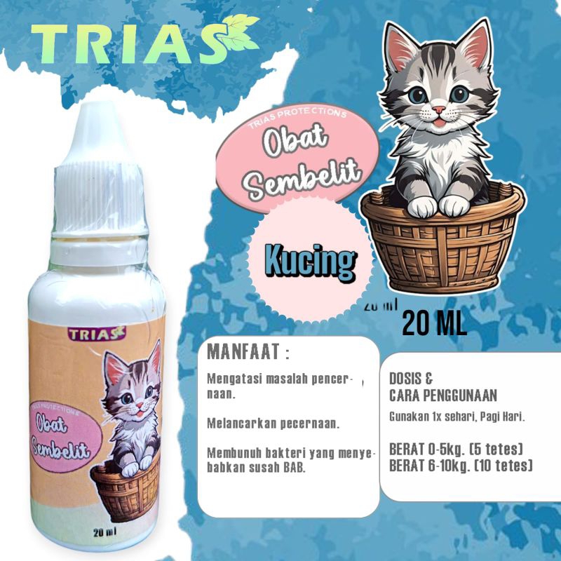 Obat Kucing Sembelit/Sembelit Kucing/Atasi Susah BAB kucing/Kucing Konstipasi/Pencernaan Kucing/Obat