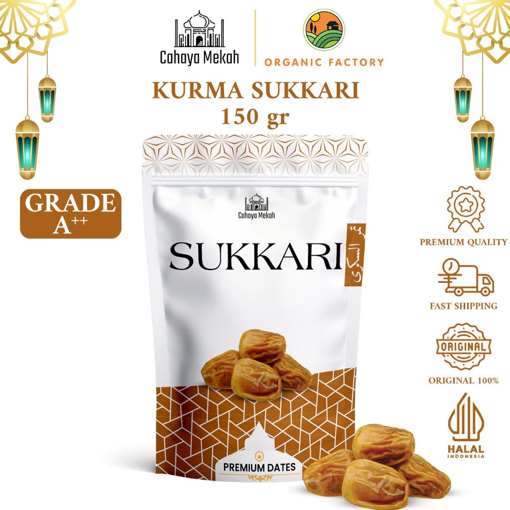 

Cahaya Mekah Kurma Sukari 150 gr Premium Lembut Manis Legit Original High Quality